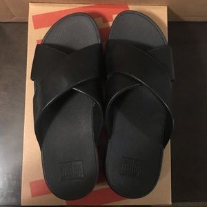 Fitflop Lulu Cross Slide Sandals Slip On